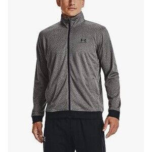 Under Armour Men's Sportstyle Tricot Full-Zip Track Jacket Gray Black XL